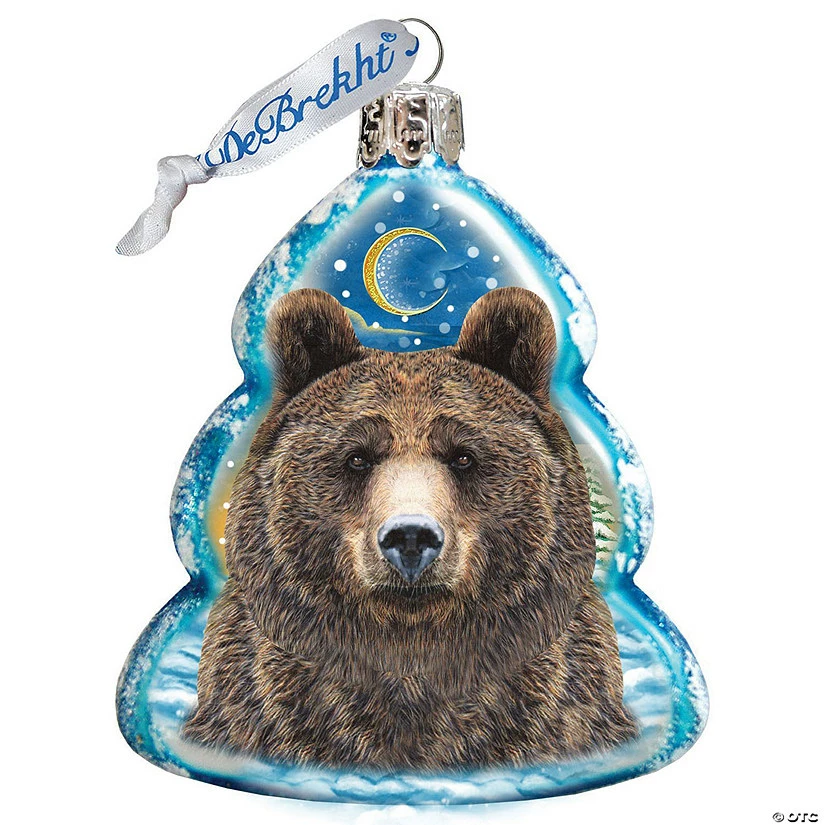 Best deal ๐ Designocracy Bear Face Mercury Glass Ornament Wildlife Holiday Decor ๐ 2 Best deal ๐ Designocracy Bear Face Mercury Glass Ornament Wildlife Holiday Decor ๐ - Image 2