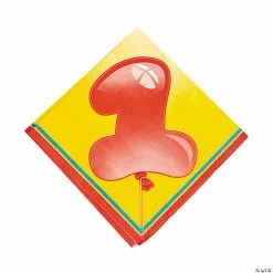 Best deal 🥰 1st 🎂 Birthday Bear Number 1 Balloon Luncheon Napkins - 16 Pc. 💯