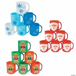 Buy 😍 Assorted ❄ Christmas Plastic Mugs Kit - 72 Ct. ⌛