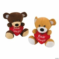 Flash Sale 🎉 Bear Hugs Heart Brown Stuffed Bears - 12 Pc. 🎉