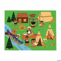 Best Pirce 🛒 Beary Happy 👪 Thanksgiving Sticker Scenes - 12 Pc. 🔔