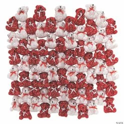 Flash Sale 🔔 Bulk Mini Valentine's Day Hugs & Kisses Stuffed Bears - 72 Pc. 🔥