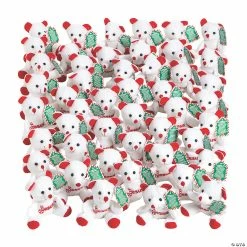 Best Pirce 🧨 Candy Cane Religious Stuffed Bears with Card - 48 Pc. 🌟