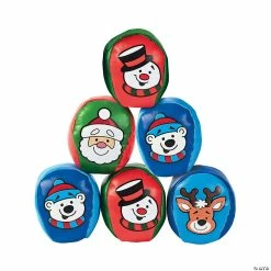 Designocracy Shop 3 Hot Sale 🎁 Christmas Character Kickballs - 12 Pc. 👏