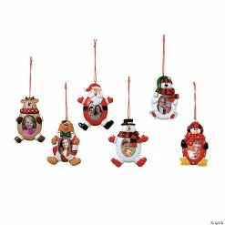 Outlet ✔️ Christmas Character Picture Frame Ornaments - 12 Pc. 🛒