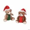 Coupon 👍 Christmas Scarf & Santa Hat Brown Stuffed Bears - 12 Pc. 😍