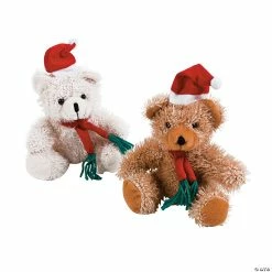 Top 10 🛒 Christmas Scarf & Santa Hat Stuffed Bears - 12 Pc. ✔️