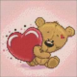 New 🤩 Crafting Spark (Wizardi) - Little Bear's Heart WD2299 7.9 x 7.9 inches Wizardi Diamond Painting Kit 🛒