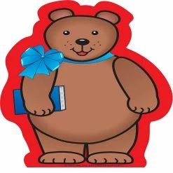 Designocracy Shop 32 Promo ⭐ Creative Shapes Etc. - Large Notepad - Bear With Book 🔔