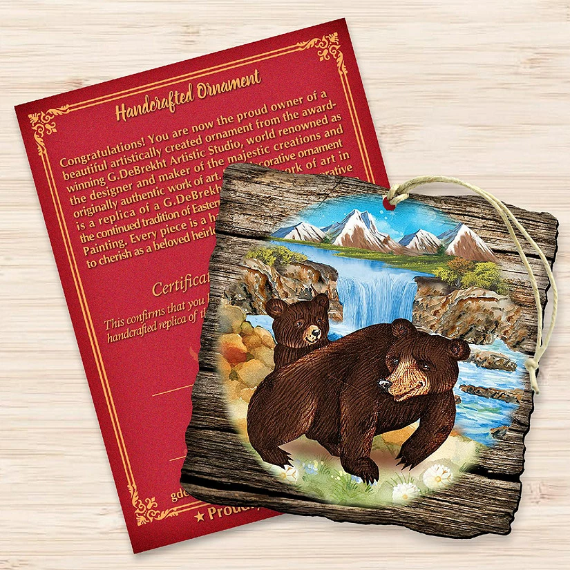 Promo ๐ Designocracy Bear Cabin ๐ Christmas Wooden Ornaments Set of 2 Wildlife Holiday Decor ๐ 1 Promo ๐ Designocracy Bear Cabin ๐ Christmas Wooden Ornaments Set of 2 Wildlife Holiday Decor ๐