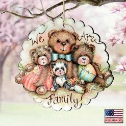 Best Pirce 🤩 Designocracy We Are Family ~ Bears Ornament Decor Set of 2 by Jamie Mill Price 🔥