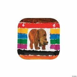 Designocracy Shop 42 Best Pirce 🥰 Eric Carle’s Brown Bear, Brown Bear, What Do You See? Square Paper Dessert Plates - 8 Ct. 🌟