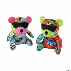 Cheap 🌟 Mini Graffiti Stuffed Bears - 12 Pc. 🔥