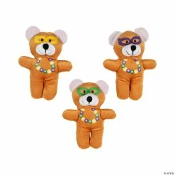 Discount 😀 Mini Mardi Gras Stuffed Bears - 12 Pc. 💯