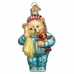 Deals 🔔 Old World 🎄 Christmas Glass Blown Ornaments Bedtime Teddy Bear (#12601) 🌟