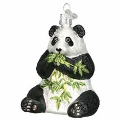 New 👍 Old World 🎄 Christmas Ornaments: Panda Glass Blown Ornaments for 🎄 Christmas Tree 👏