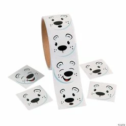 Outlet ✨ Polar Bear Face Sticker Roll - 100 Pc. 😍
