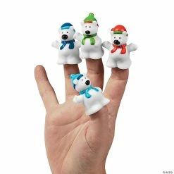 Cheap 🧨 Polar Bear Finger Puppets - 24 Pc. 😀