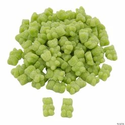 Cheap 👍 Sugar 🧥 Coated Green Apple Gummy Bear 🍬 Candy - 100 Pc. 🎁