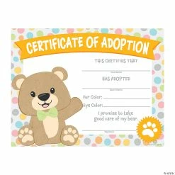 Hot Sale 😍 Teddy Bear Adoption Certificates - 12 Pc. 🎁