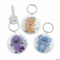 Designocracy Shop 21 Buy 🎁 Transparent Animal Confetti Keychains - 12 Pc. ❤️