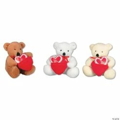 Designocracy Shop 40 Outlet ⭐ Valentine’s Day Red Pocket Hearts Stuffed Bears - 12 Pc. 🛒
