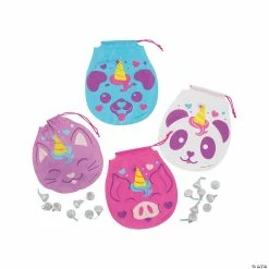 Designocracy Shop 23 Brand new 🛒 Valentine's Day Anicorn Drawstring Goody Bags - 72 Pc. ✨